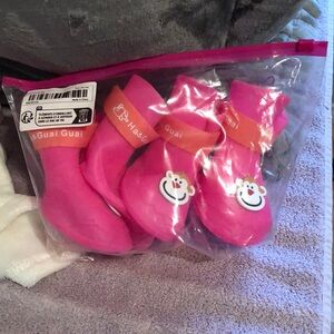 NWT - Pink monkey Dog rain boots- size xxl